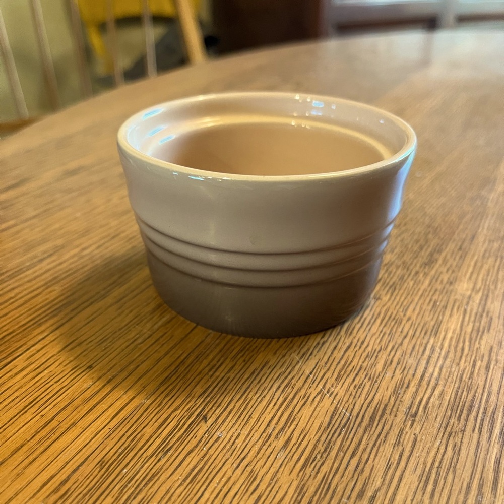 Le Creuset 7 oz Ramekin. oven to table in grays